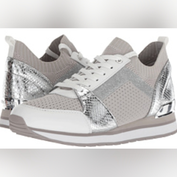 Michaels Shoes - Michael Kors Women's Billie Knit Trainer Sneakers, Aluminum, Size: 7 MSRP $165